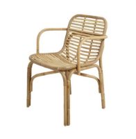 Billede af Cane-line Indoor Peak Spisebordsstol m. armlæn SH: 44 cm - Natural Rattan