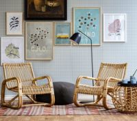 Billede af Cane-line Indoor Curve Loungestol SH: 34 cm - Natural Rattan 