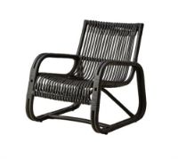 Billede af Cane-line Indoor Curve Loungestol SH: 34 cm - Black Rattan