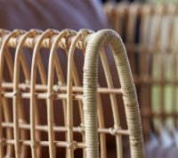 Billede af Cane-line Indoor Nest Loungestol SH: 40 cm - Natural Rattan/Cognac Leather