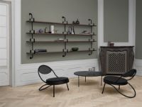 Billede af GUBI Démon 4 hylder m. 3 beslag L: 215cm - Black Stained Ash