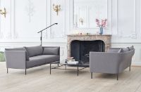 Billede af HAY Silhouette 3 Personers Sofa Mono L:212 cm - Hallingdal 130 / Black Powder Coated Steel