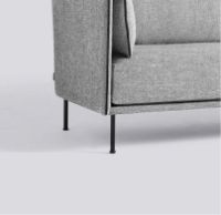 Billede af HAY Silhouette 3 Personers Sofa Mono L:212 cm - Hallingdal 166 / Black Powder Coated Steel