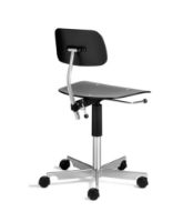 Billede af Montana Kevi 2533 Kontorstol SH: 38-51 cm - Sort Ask/Krom