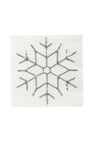 Billede af House Doctor Servietter Snow Flake 20x20 cm - Hvid/Sort OUTLET