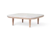 Billede af &Tradition Fly SC4 Lounge Table 80x80 cm - Oiled Oak/Honed Bianco Carrara Marble