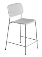 Billede af HAY Soft Edge P10 Bar Stool Low SH: 65 cm - Soft Grey Powder Coated Steel/Soft Grey 