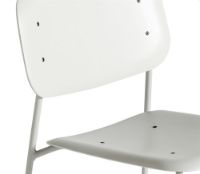 Billede af HAY Soft Edge P10 Spisebordsstol SH: 47,5 cm - Grey Powder Coated Steel / Grey