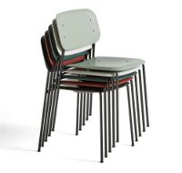 Billede af HAY Soft Edge P10 Spisebordsstol SH: 47,5 cm - Grey Powder Coated Steel / Grey