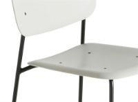 Billede af HAY Soft Edge P10 Spisebordsstol SH: 47,5 cm - Black Powder Coated Steel / White