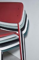 Billede af HAY Soft Edge P10 Spisebordsstol SH: 47,5 cm - Black Powder Coated Steel / White