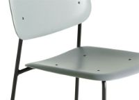 Billede af HAY Soft Edge P10 Spisebordsstol SH: 47,5 cm - Black Powder Coated Steel / Dusty Green