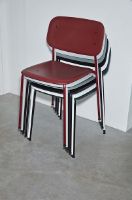 Billede af HAY Soft Edge 45 Spisebordsstol  - Chromed Steel / Fall Red