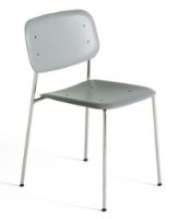 Billede af HAY Soft Edge 45 Spisebordsstol H: 79 cm - Chromed Steel/Dusty Green