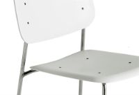 Billede af HAY Soft Edge P10 Spisebordsstol SH: 47,5 cm - Chromed Steel / White