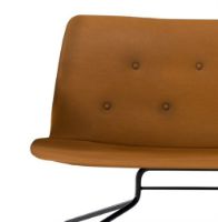 Billede af Bent Hansen Primum 2 pers. sofa L: 124 cm - Cognac Adrian Læder/Sort Stel