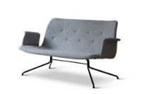 Billede af Bent Hansen Primum 2 pers. sofa m. Armlæn L: 140 cm - Hallingdal 116/Sort Stel