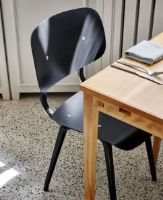 Billede af HAY Revolt Spisebordsstol SH: 46,5 cm - Black Powder Coated Steel/Black