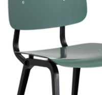 Billede af HAY Revolt Spisebordsstol SH: 46,5 cm - Black Powder Coated Steel/Petrol Green