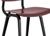 Billede af HAY Revolt Spisebordsstol SH: 46,5 cm - Black Powder Coated Steel/Plum Red