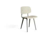 Billede af HAY Revolt Spisebordsstol SH: 46,5 cm - Beige Powder Coated Steel/Rice
