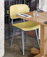 Billede af HAY Revolt Spisebordsstol SH: 46,5 cm - Ocean Powder Coated Steel/Biscotti 