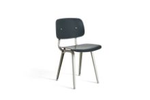 Billede af HAY Revolt Spisebordsstol SH: 46,5 cm - Beige Powder Coated Steel/Granite Grey