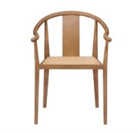 Billede af NORR11 Shanghai Spisebordsstol SH: 45 cm - Light Smoked Ash / Natural French Rattan OUTLET