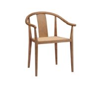 Billede af NORR11 Shanghai Spisebordsstol SH: 45 cm - Light Smoked Ash / Natural French Rattan OUTLET