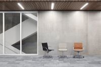 Billede af Montana Joint 1211 Kontorstol m. Armlæn SH: 45-50 cm - Silk Sort Læder/Poleret Aluminium 