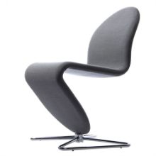 Billede af Verpan System 1-2-3 Dining Chair Standard SH: 47 cm - Steelcut Trio 2 153/Butterfly Aluminium
