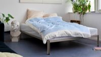 Billede af HAY Connect Bed incl. Crossbar for L: 200 x W: 180 cm Mattress - Warm Grey 