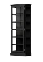 Billede af Lindebjerg Design Dark Oak N1 Vitrineskab Højrehængt Dør 70x210 cm - Mørkbejdset Eg