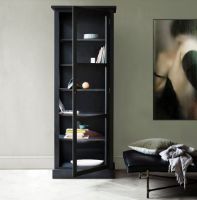 Billede af Lindebjerg Design Dark Oak N1 Vitrineskab Højrehængt Dør 70x210 cm - Mørkbejdset Eg
