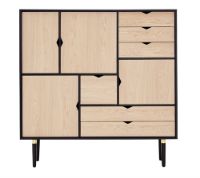 Billede af Andersen Furniture Unique Highboard 131x43x133 cm - Sort/Eg   