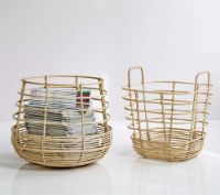 Billede af Cane-line Indoor Sweep Kurv Rund H: 46 cm - Rattan 