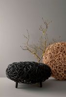 Billede af Cane-line Indoor Loop Fodskammel Ø: 50 cm - Black Rattan