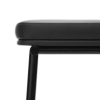 Billede af Please Wait to be Seated Tubby Tube Counter Stool Upholstery H: 68 cm - Black/Savanne Leather 