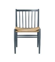 Billede af FDB Møbler J80 Stol Jørgen Bækmark - Blue Grey/Natur Flet 