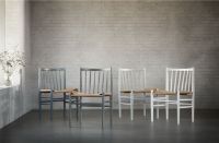 Billede af FDB Møbler J80 Stol Jørgen Bækmark - Blue Grey/Natur Flet 