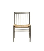 Billede af FDB Møbler J80 Jørgen Bækmark Stol SH: 45 cm - Moss Grey/Natur Flet
