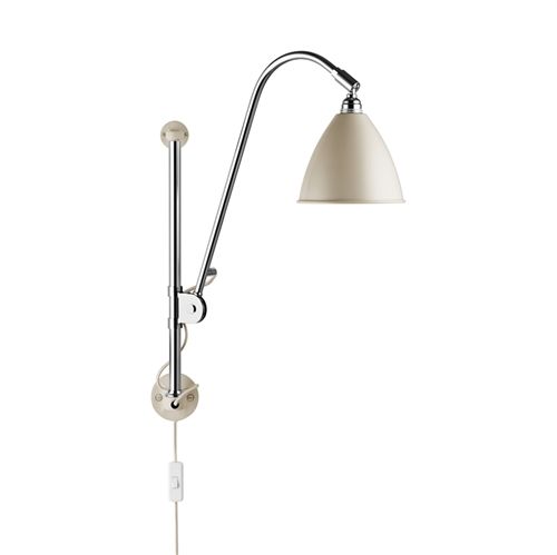 Bestlite BL5 Wall Lamp Ø:16 cm Chrome Base - Matt White skærm