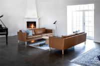 Billede af Mogens Hansen MH2614 2 pers. sofa L: 146 cm - Frej 15 Læder/Olieret Egetræ