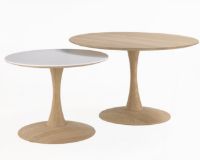 Billede af Snedkergaarden Nanna Ditzel Trisse Sofabord ND104 Ø: 68 cm - Ubehandlet Eg