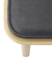 Billede af FDB Møbler R5 Nøje Hynde til J48 41x45 cm - Sort Læder 