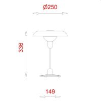 Billede af Piet Hein RA 250 Bordlampe H: 33,6cm - Sort/Krom