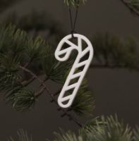 Billede af Felius Julestok ophæng 2 stk H: 6cm - Sort OUTLET