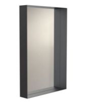Billede af FROST UNU Spejl 4128 med hylderamme 60x90cm - Mat Sort