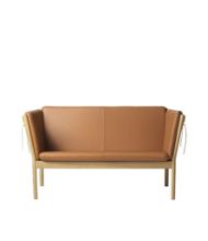 Billede af FDB Møbler J148 2 pers. Sofa Erik Ole Jørgensen L:150 cm - Eg Natur/Cognac Læder