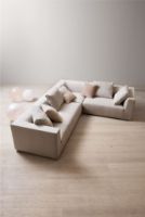 Billede af Juul 101 Hjørnesofa inkl. Rygpuder 297x197x65 cm - Prune 0026/Sortlakeret Træ